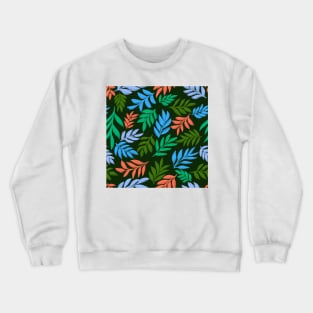 Leaves Pattern Crewneck Sweatshirt